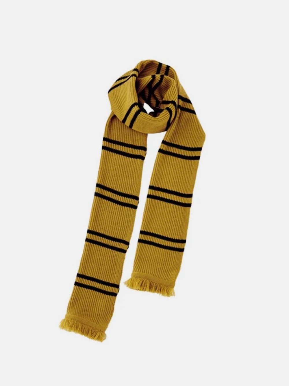 The Wizarding World of Harry Potter Yellow & Black Striped Knit Scarf Accessory